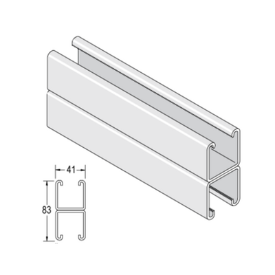 Good price High Strength Steel Metal Slotted Channel Unistrut 41×61mm 41×81mm For Construction & Pipe Installation online